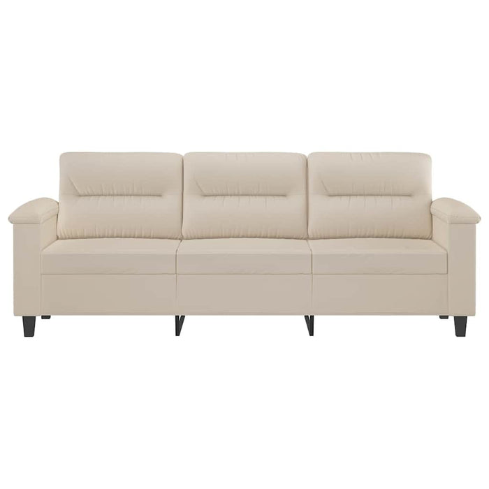 Canapea cu 3 locuri, crem, 180 cm, țesătură microfibră WALTI