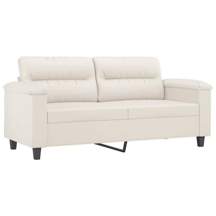 Canapea cu 2 locuri, crem, 140 cm, piele ecologică WALTI
