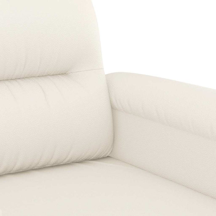 Canapea cu 2 locuri, crem, 140 cm, piele ecologică WALTI
