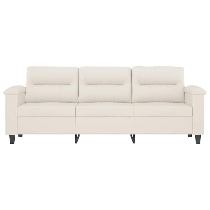 Canapea cu 3 locuri, crem, 180 cm, piele ecologică WALTI