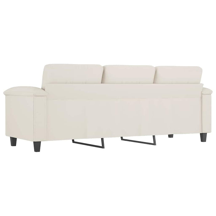 Canapea cu 3 locuri, crem, 180 cm, piele ecologică WALTI
