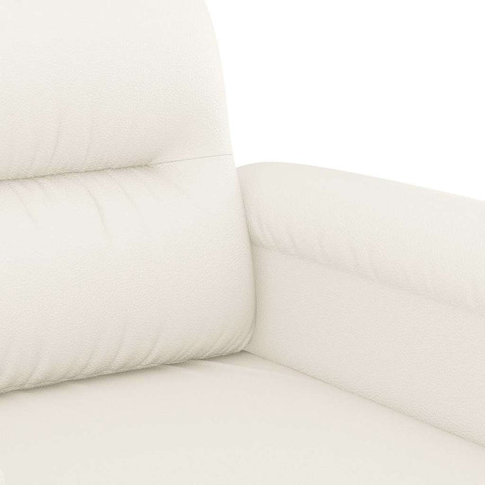 Canapea cu 3 locuri, crem, 180 cm, piele ecologică WALTI