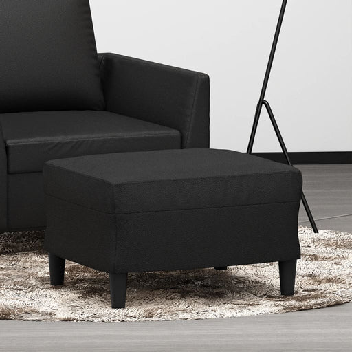 Taburet, negru, 60x50x41 cm, piele ecologică - WALTI WALTI