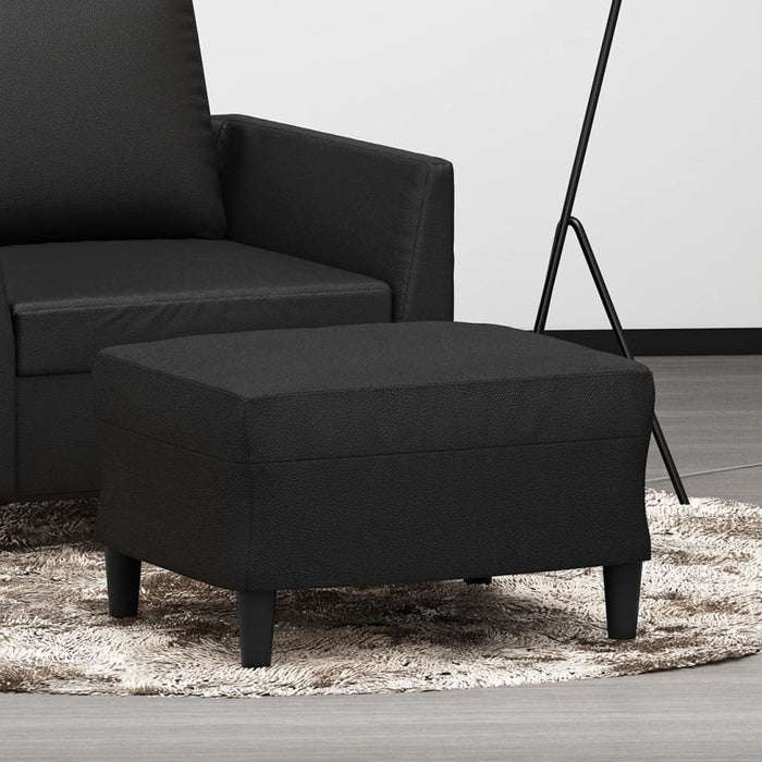 Taburet, negru, 60x50x41 cm, piele ecologică - WALTI WALTI