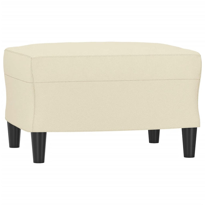 Taburet, crem, 60x50x41 cm, piele ecologică - WALTI WALTI