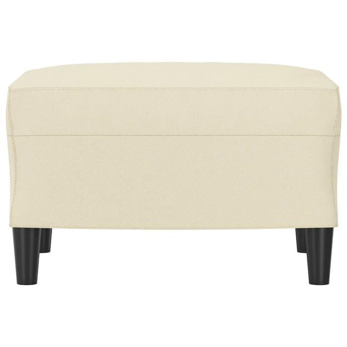 Taburet, crem, 60x50x41 cm, piele ecologică - WALTI WALTI