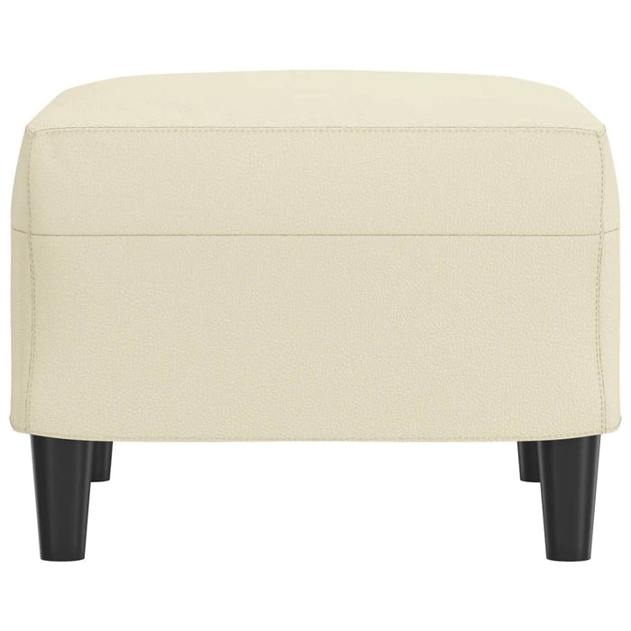 Taburet, crem, 60x50x41 cm, piele ecologică - WALTI WALTI