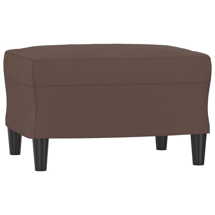 Taburet, maro, 60x50x41 cm, piele ecologică - WALTI WALTI