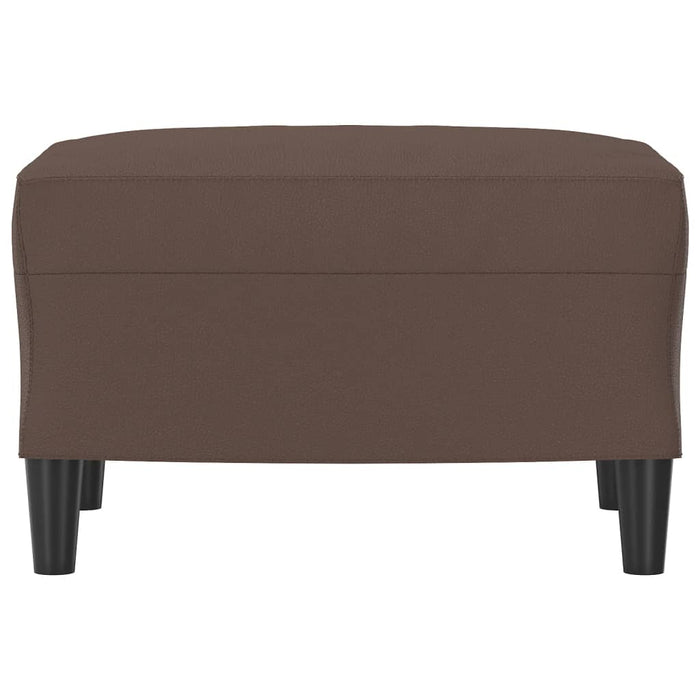 Taburet, maro, 60x50x41 cm, piele ecologică - WALTI WALTI
