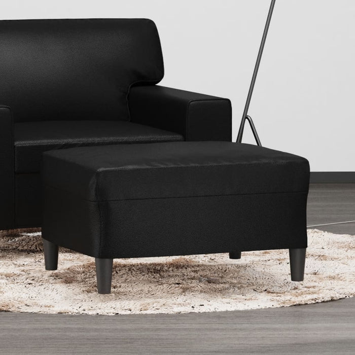 Taburet, negru, 70x55x41 cm, piele ecologică - WALTI WALTI