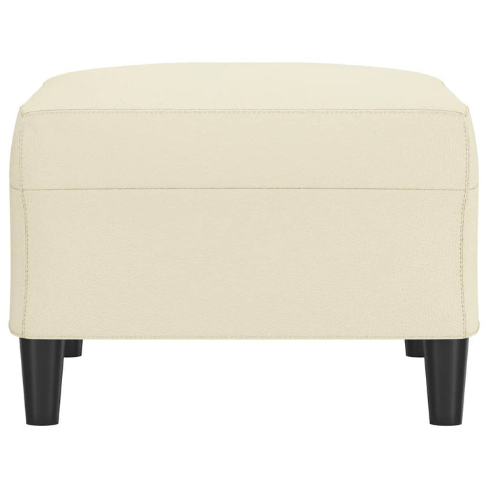 Taburet, crem, 70x55x41 cm, piele ecologică - WALTI WALTI