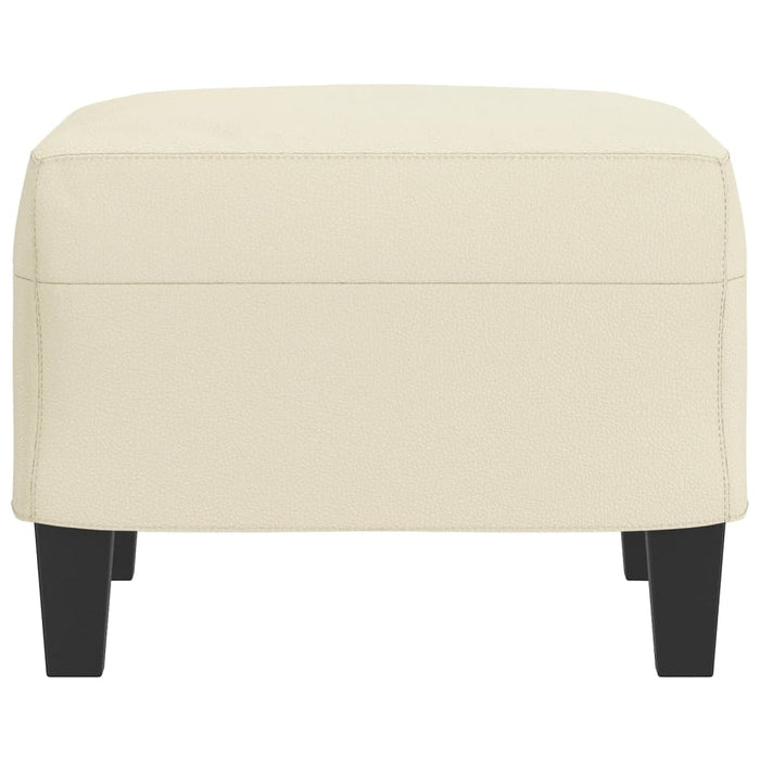 Taburet, crem, 60x50x41 cm, piele ecologică - WALTI WALTI
