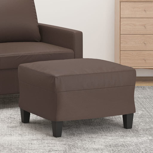 Taburet, maro, 60x50x41 cm, piele ecologică - WALTI WALTI