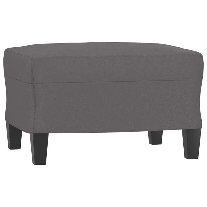 Taburet, gri, 60x50x41 cm, piele ecologică - WALTI WALTI