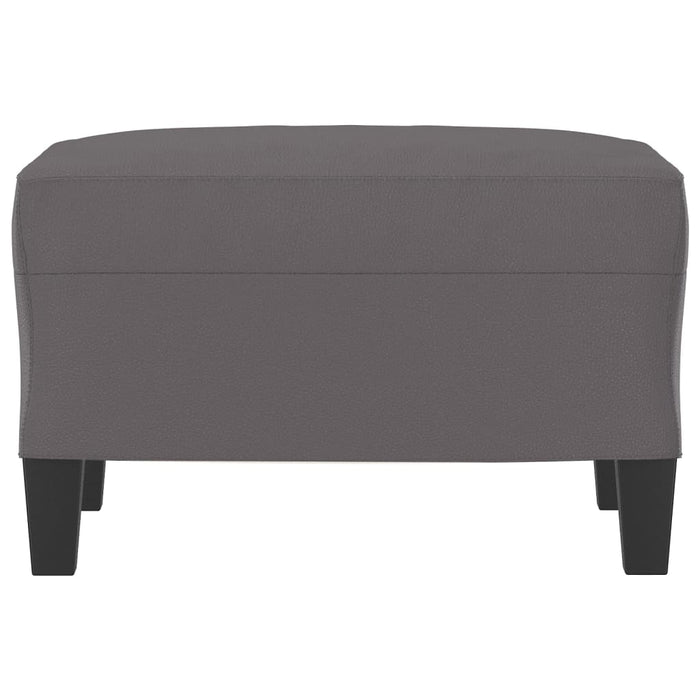 Taburet, gri, 60x50x41 cm, piele ecologică - WALTI WALTI
