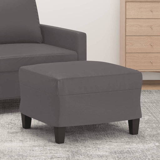 Taburet, gri, 60x50x41 cm, piele ecologică - WALTI WALTI