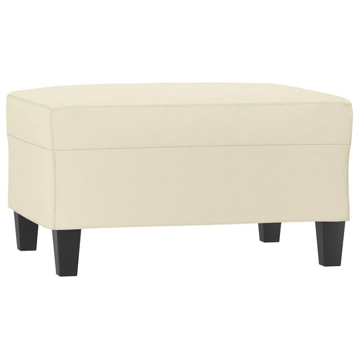 Taburet, crem, 70x55x41 cm, piele ecologică - WALTI WALTI