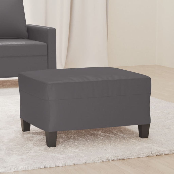 Taburet, gri, 70x55x41 cm, piele ecologică - WALTI WALTI