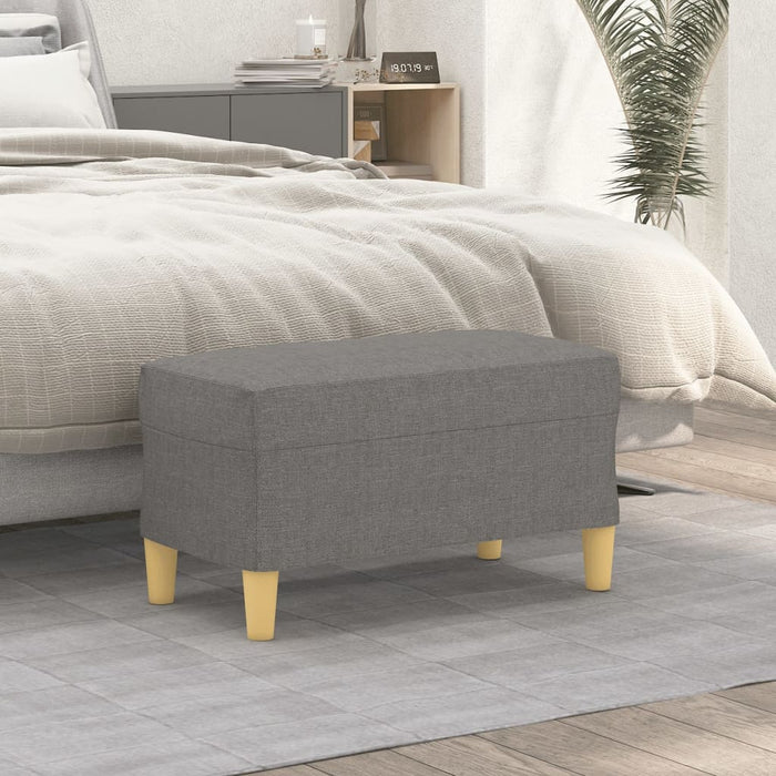 Bancă, gri închis, 70x35x41 cm, textil - WALTI WALTI