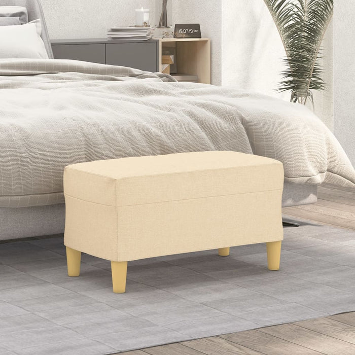 Bancă, crem, 70x35x41 cm, textil - WALTI WALTI