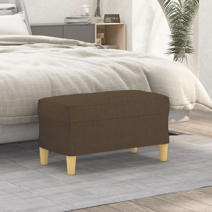 Bancă, maro, 70x35x41 cm, textil - WALTI WALTI