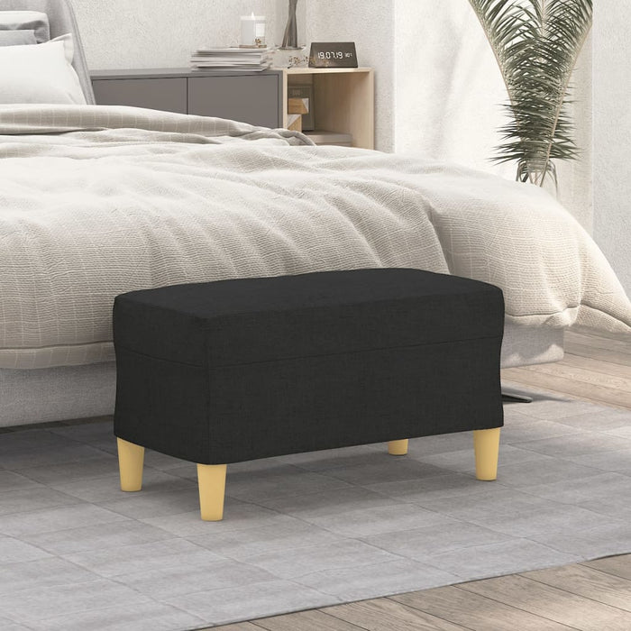 Bancă, negru, 70x35x41 cm, textil - WALTI WALTI