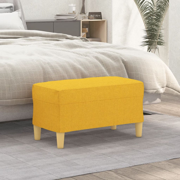 Bancă, galben deschis, 70x35x41 cm, textil - WALTI WALTI