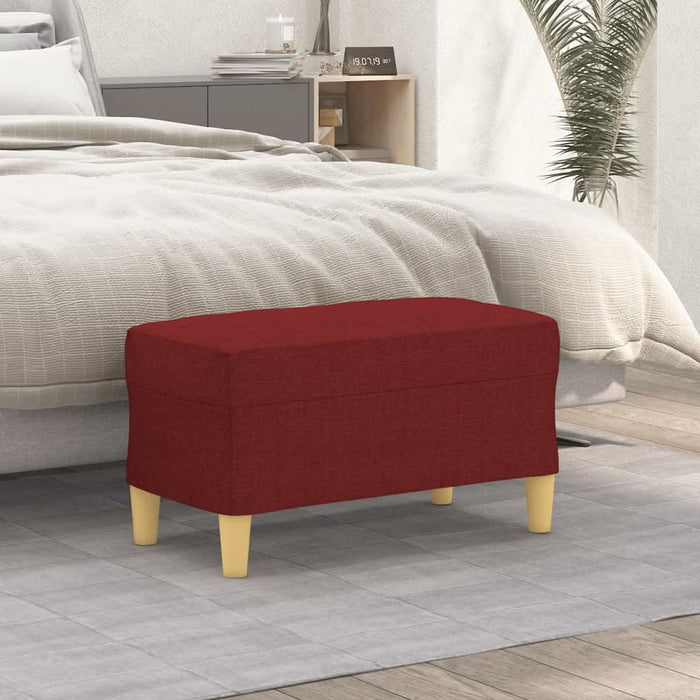 Bancă, roșu vin, 70x35x41 cm, textil - WALTI WALTI