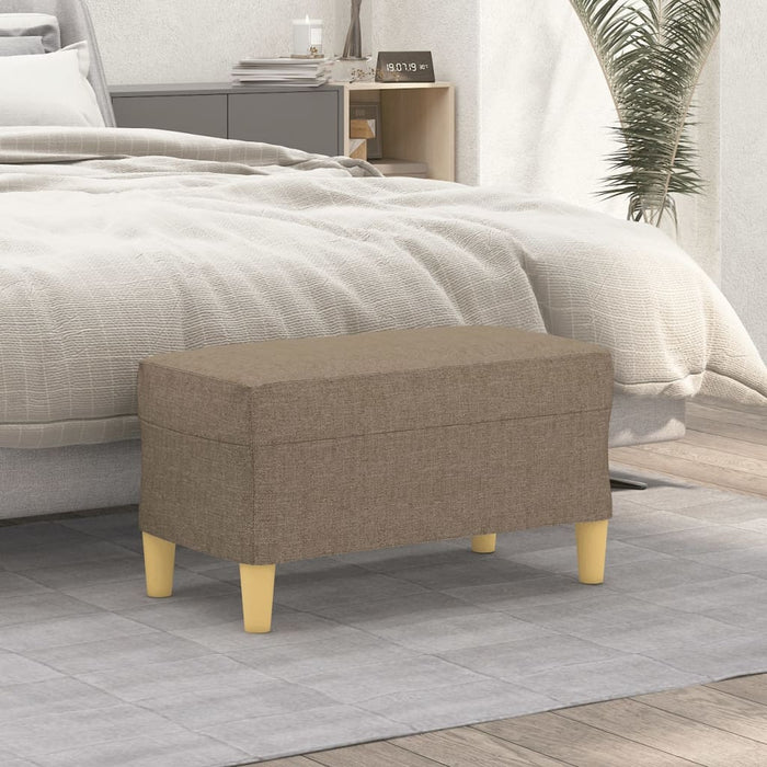 Bancă, gri taupe, 70x35x41 cm, textil - WALTI WALTI