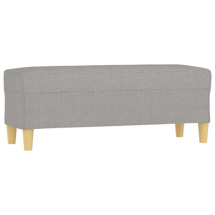 Bancă, gri deschis, 100x35x41 cm, textil - WALTI WALTI