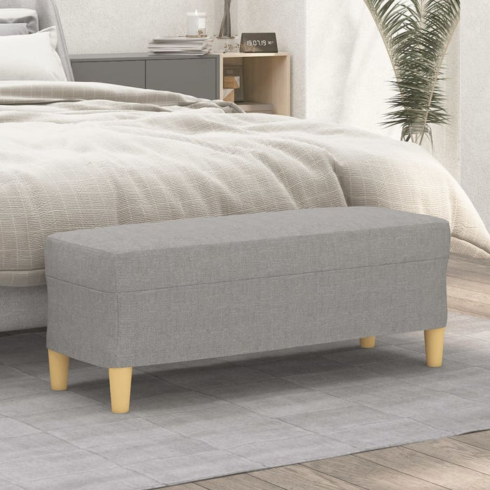 Bancă, gri deschis, 100x35x41 cm, textil - WALTI WALTI
