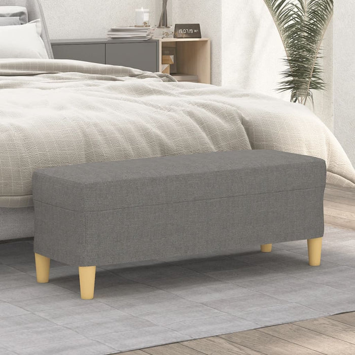 Bancă, gri închis, 100x35x41 cm, textil - WALTI WALTI