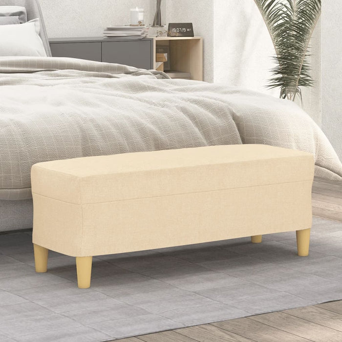 Bancă, crem, 100x35x41 cm, textil - WALTI WALTI
