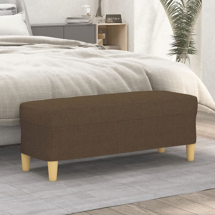 Bancă, maro, 100x35x41 cm, textil - WALTI WALTI