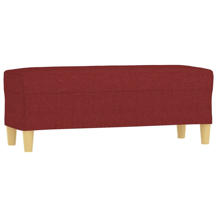 Bancă, roșu vin, 100x35x41 cm, textil - WALTI WALTI