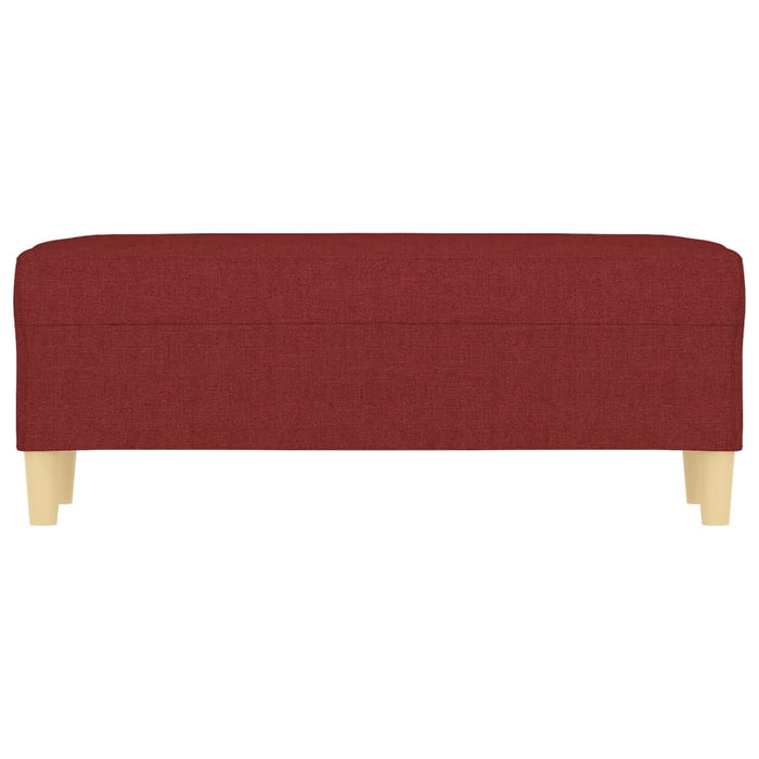 Bancă, roșu vin, 100x35x41 cm, textil - WALTI WALTI