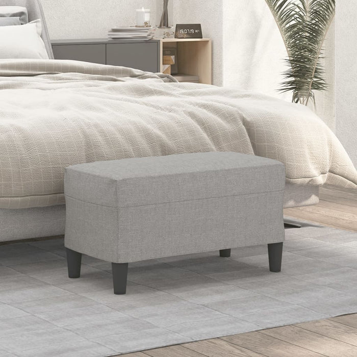 Bancă, gri deschis, 70x35x41 cm, textil - WALTI WALTI
