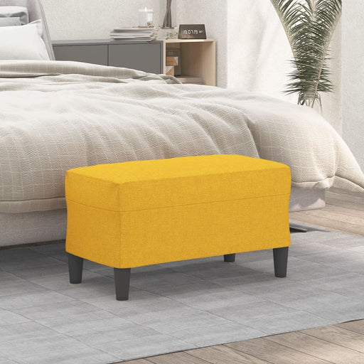 Bancă, galben deschis, 70x35x41 cm, textil - WALTI WALTI