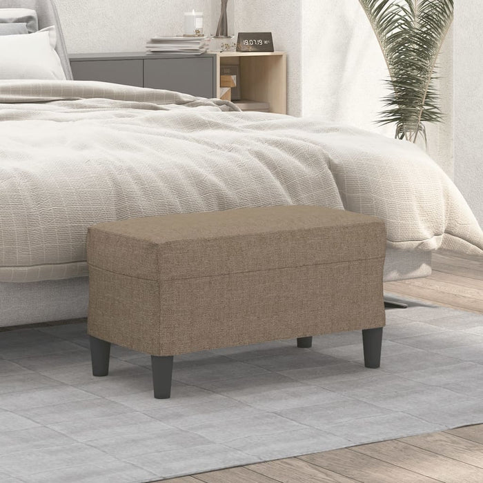 Bancă, gri taupe, 70x35x41 cm, textil - WALTI WALTI