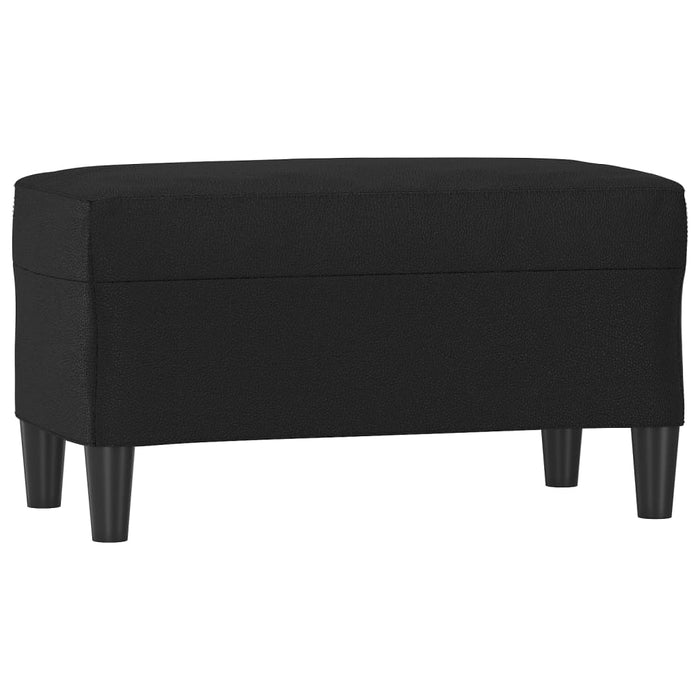 Bancă, negru, 70x35x41 cm, piele ecologică - WALTI WALTI