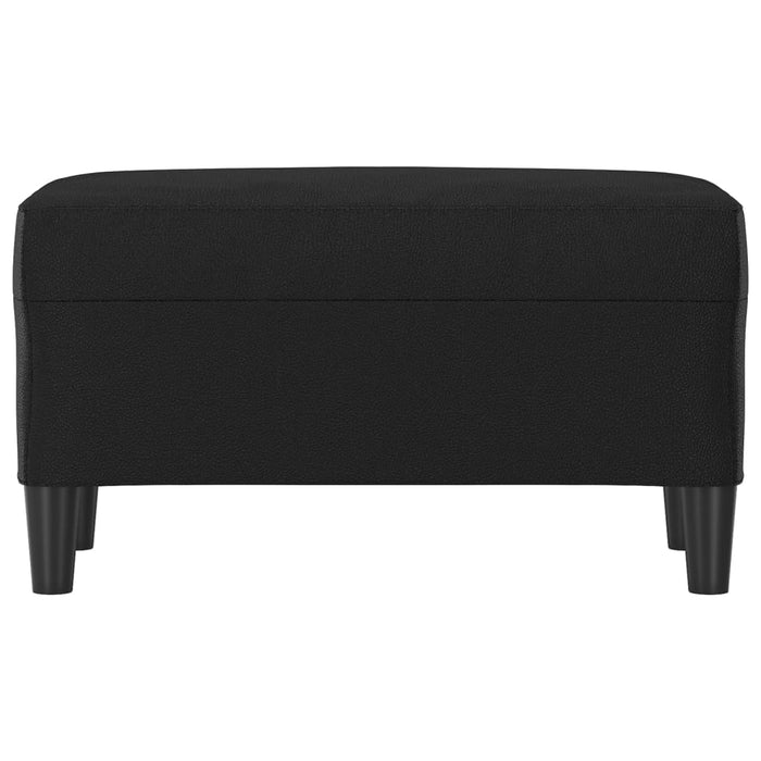 Bancă, negru, 70x35x41 cm, piele ecologică - WALTI WALTI