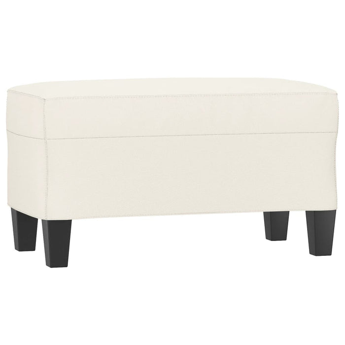 Bancă, crem, 70x35x41 cm, piele ecologică - WALTI WALTI