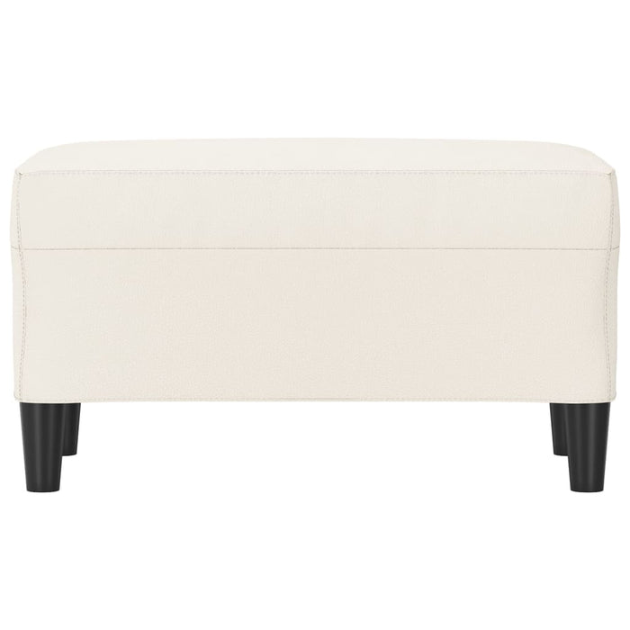 Bancă, crem, 70x35x41 cm, piele ecologică - WALTI WALTI