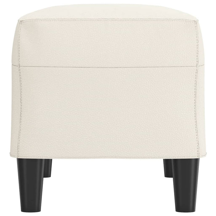 Bancă, crem, 70x35x41 cm, piele ecologică - WALTI WALTI