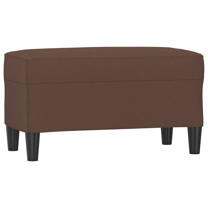 Bancă, maro, 70x35x41 cm, piele ecologică - WALTI WALTI