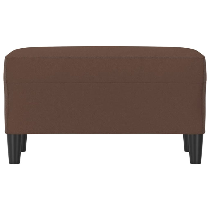 Bancă, maro, 70x35x41 cm, piele ecologică - WALTI WALTI