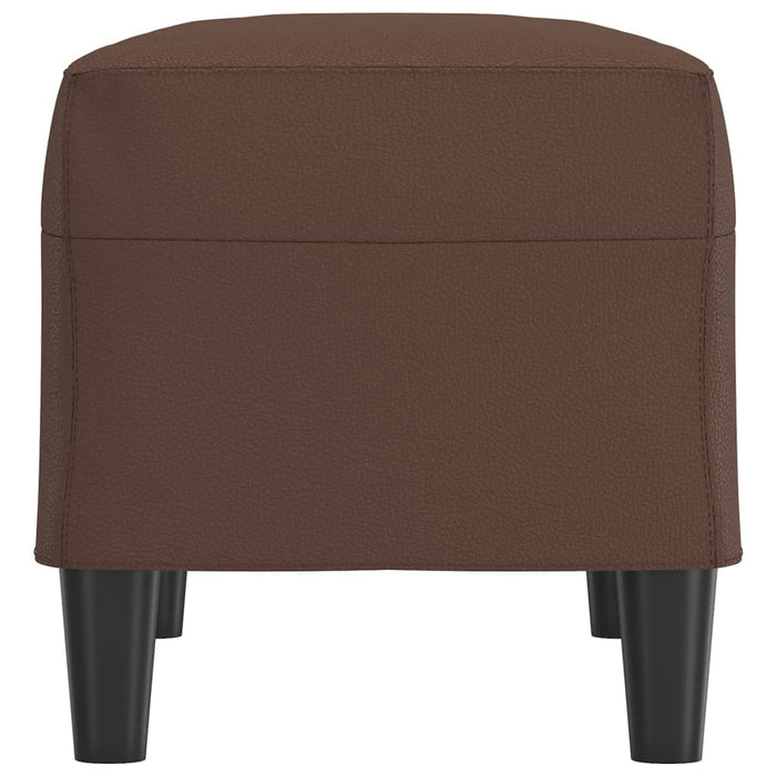 Bancă, maro, 70x35x41 cm, piele ecologică - WALTI WALTI