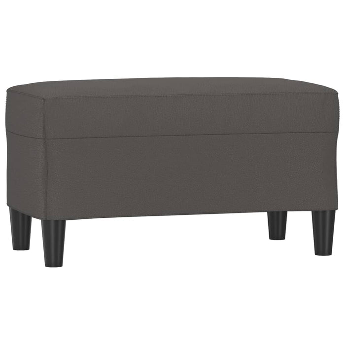 Bancă, gri, 70x35x41 cm, piele ecologică - WALTI WALTI