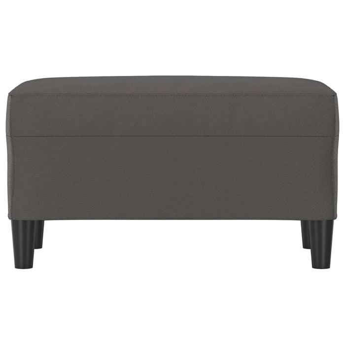 Bancă, gri, 70x35x41 cm, piele ecologică - WALTI WALTI