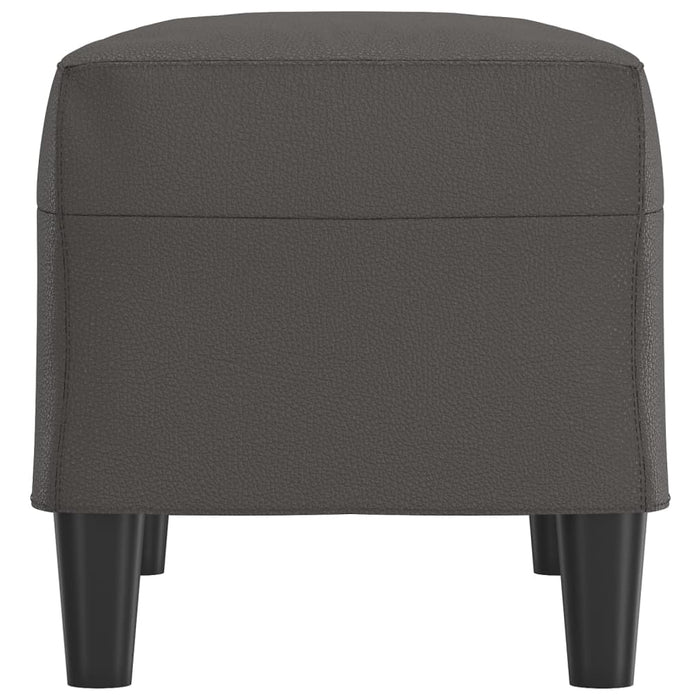 Bancă, gri, 70x35x41 cm, piele ecologică - WALTI WALTI